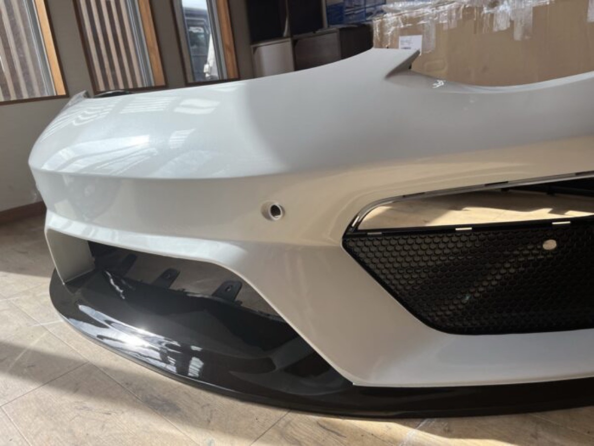 テスラ フロントバンパー 色分け塗装 施工写真 1