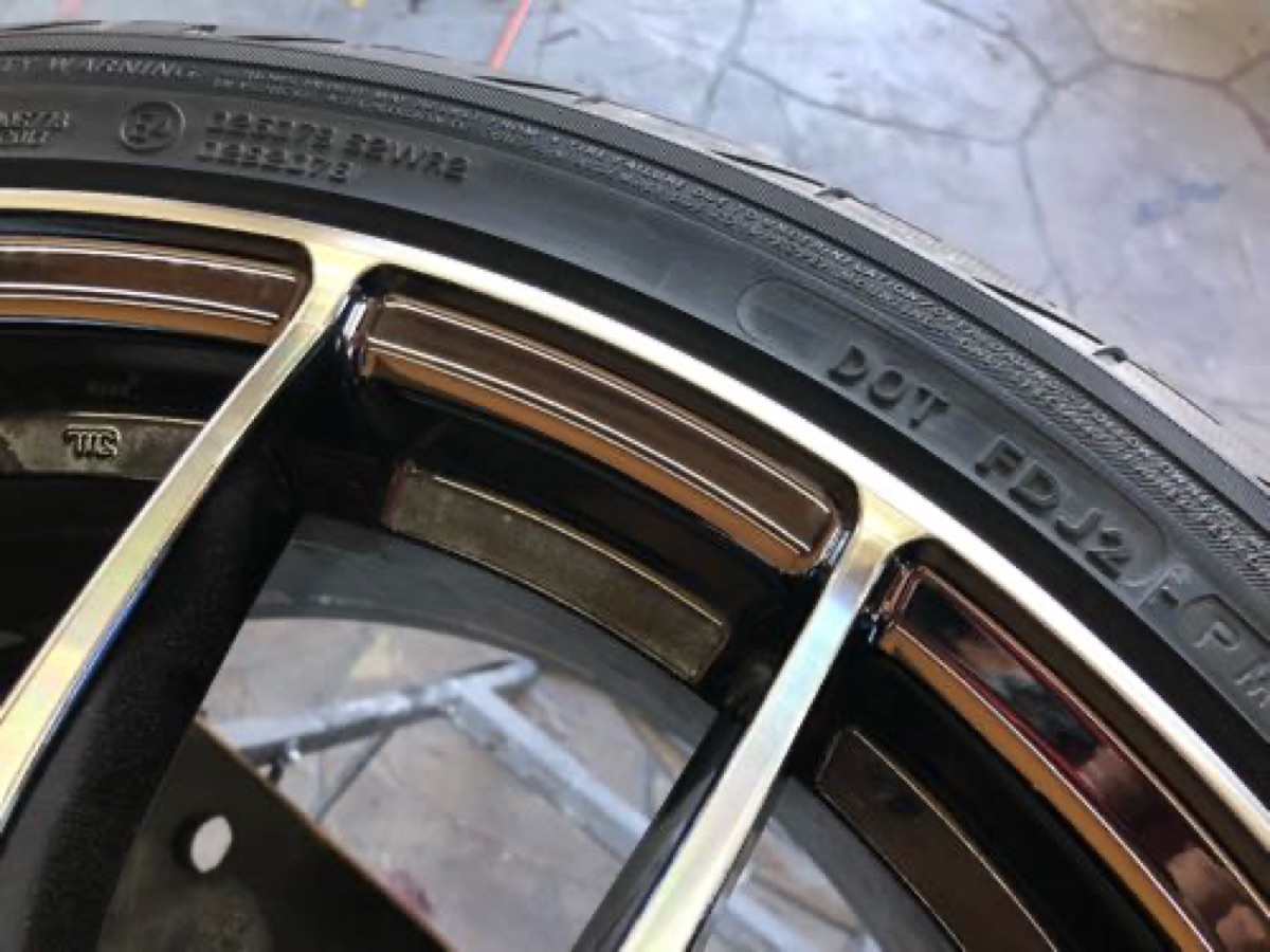 ホイール修理 レイズポリッシュ部分修理 施工写真 4